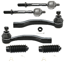 6-Piece Kit Front, Suspension, includes Steering Rack Boots and Tie Rod Ends