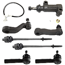 7-Piece Kit Front, Suspension with Idler Arm, Idler Arm Bracket, Pitman Arm, and Tie Rod Ends