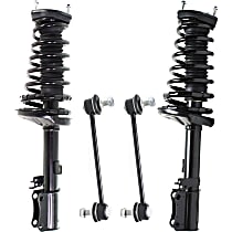 Rear, Driver and Passenger Side Suspension Kit, includes Loaded Strut and Sway Bar Link