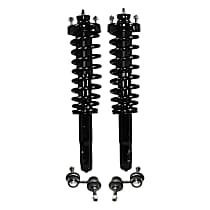 4-Piece Kit Front, Driver and Passenger Side Suspension Kit,  Includes (2) Loaded Strut and (2) Sway Bar Link