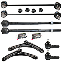 8-Piece Kit Control Arm, FWD,  Includes (2) Control Arm, (2) Sway Bar Link, and (4) Tie Rod End