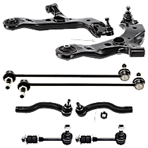8-Piece Kit Front and Rear Suspension Kit, Includes (2) Control Arm, (4) Sway Bar Link, and (2) Tie Rod End