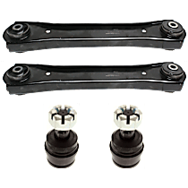 4-Piece Kit Front, Driver and Passenger Side, Lower Control Arm, Includes (2) Ball Joint and (2) Control Arm