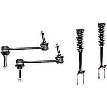 4-Piece Kit Front, Driver and Passenger Side Shock Absorber and Strut Assembly, Includes (2) Shock Absorber and Strut Assembly and (2) Sway Bar Link