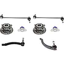 8-Piece Kit Front, Driver and Passenger Side Suspension, includes Ball Joint, Sway Bar Link, Tie Rod End, and Wheel Hub