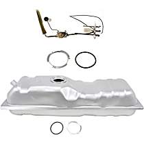2-Piece Kit Fuel Tank, 16 Gallon, 42-7/8 x 14-1/8 x 11, Lock Ring Kit Included, 16 gallons / 61 liters, GAS,  Includes (1) Fuel Sending Unit and (1) Fuel Tank