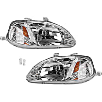 6-Piece Kit, Driver and Passenger Side LED Headlight, With bulb(s), OE Replacement, Includes (2) Headlight and (4) Light Bulb