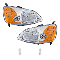 6-Piece Kit, Driver and Passenger Side LED Headlight, With bulb(s), OE Replacement, CAPA Certified, Includes (2) Headlight and (4) Light Bulb