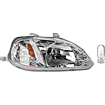 3-Piece Kit, Passenger Side Incandescent Headlight, With bulb(s), OE Replacement, Includes (1) Headlight and (2) Light Bulb