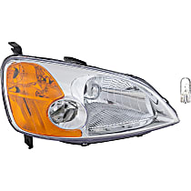 2-Piece Kit Passenger Side Incandescent Headlight, Includes (1) Headlight and (1) Light Bulb