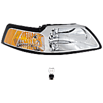 3-Piece Kit, Passenger Side Incandescent Headlight, With bulb(s), OE Replacement, Includes (1) Headlight and (2) Light Bulb