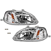 4-Piece Kit, Driver and Passenger Side LED Headlight, With bulb(s), OE Replacement, Includes (2) Headlight and (2) Light Bulb