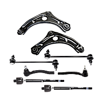 8-Piece Kit Front Suspension, includes Control Arms, Sway Bar Links and Tie Rod Ends