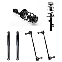 6-Piece Kit Front and Rear, Driver and Passenger Side Shock Absorber and Strut Assembly, Includes (4) Shock Absorber and Strut Assembly and (2) Sway Bar Link