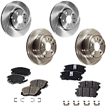 8-Piece Kit Front and Rear Brake Disc and Pad Kit, Includes (4) Brake Disc and (2) Brake Pad Set