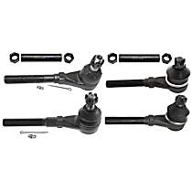 6-Piece Kit Front, Driver and Passenger Side Suspension Kit, Four Wheel Drive,  Includes (2) Tie Rod Adjusting Sleeve and (4) Tie Rod End