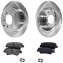 Rear Brake Disc and Pad Kit, Plain Surface, 5 Lugs, Ceramic, Pro-Line Series
