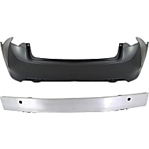 2-Piece Kit Rear Primed Bumper Cover, Sedan, Includes (1) Bumper Cover and (1) Bumper Reinforcement