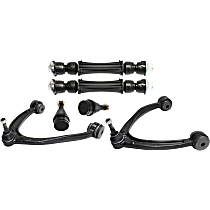 Front, Driver and Passenger Side, Upper Control Arm Kit, includes Ball Joints and Sway Bar Links