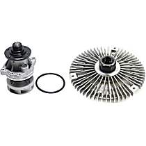 2-Piece Kit Water Pump Kit, With Gasket, includes Fan Clutch