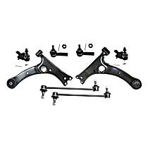 8-Piece Kit Front, Driver and Passenger Side, Lower Control Arm, includes Ball Joints, Sway Bar Links, and Tie Rod Ends