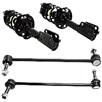 4-Piece Kit Front, Driver and Passenger Side Suspension Kit, FWD, includes (2) Loaded Strut and (2) Sway Bar Link