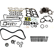 4-Piece Kit Timing Belt, DOHC, GAS, Timing Belt Driven, w/ Bypass Tube, For Models w/ Engine Oil Cooler, Engine Desig