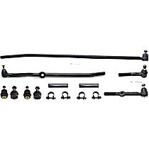 10-Piece Kit Front, Driver and Passenger Side Suspension Kit, Four Wheel Drive, with Dana 44 Axle,  Includes (4) Ball Joint, (2) Tie Rod Adjusting Sleeve, and (4) Tie Rod End