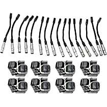 24-Piece Kit Ignition Coil, 5.0/5.5L, 8 Cyl. Engine, includes Spark Plug Wires