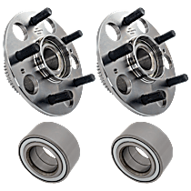 Rear, Driver and Passenger Side Wheel Hub, 5 Lugs, With Bearing