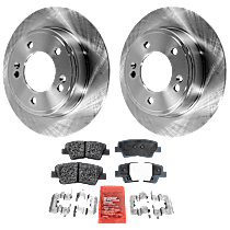4-Piece Kit Front and Rear Brake Disc and Pad Kit, Plain Surface, 1.8L 4Cyl