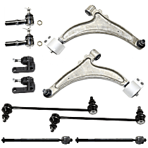 10-Piece Kit Front, Driver and Passenger Side, Upper and Lower Control Arm, All Wheel Drive, Without Performance Suspension