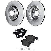 Front Brake Disc and Pad Kit, Plain Surface, 5 Lugs, Organic, For Models with 316mm Front Disc and 336mm Brake Rotor, Pro-Line Series