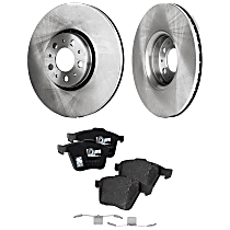 Front Brake Disc and Pad Kit, Plain Surface, 5 Lugs, Organic, For Models with 336mm Brake Rotor, Pro-Line Series