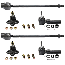 6-Piece Kit Front, Driver and Passenger Side Suspension Kit, includes (2) Ball Joint and (4) Tie Rod End