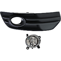 2-Piece Kit Front, Passenger Side Halogen Fog Light, With bulb(s), For Models Without S-Line Package, OE Replacement Includes (1) Fog Light and (1) Fog Light Trim