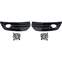 4-Piece Kit Front, Driver and Passenger Side Halogen Fog Light, With bulb(s), For Models Without S-Line Package, OE Replacement Includes (2) Fog Light and (2) Fog Light Trim