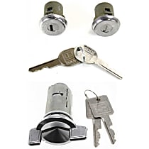 Door Lock Cylinder Kit, Set of 2, Includes Ignition Lock Cylinder