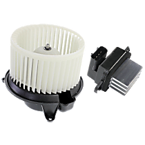 Blower Motor Kit, With Motor Wheel, Front; With Climate Control, includes Blower Motor Resistor