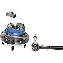 2-Piece Kit Front, Driver or Passenger Side Suspension Kit,Includes (1) Tie Rod End and (1) Wheel Hub