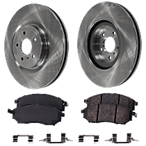 Front Brake Disc and Pad Kit, Plain Surface, 5 Lugs, Ceramic, Sport Brake, Pro-Line Series