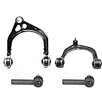 4-Piece Kit Front, Driver and Passenger Side, Upper Control Arm Kit, Rear Wheel Drive, Change Left & Right at Same Time,  Includes (2) Control Arm and (2) Tie Rod End