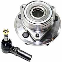 2-Piece Kit Front, Driver or Passenger Side Wheel Hub, FWD, 5 Lugs, With Bearing,  Includes (1) Tie Rod End and (1) Wheel Hub