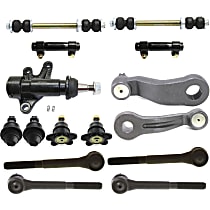 Front Suspension Kit, includes Ball Joint, Idler Arm, Idler Arm Bracket, Pitman Arm, Sway Bar Link, Tie Rod Adjusting Sleeve, and Tie Rod End