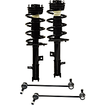 4-Piece Kit Front, Driver and Passenger Side Suspension Kit, includes (2) Loaded Strut and (2) Sway Bar Link