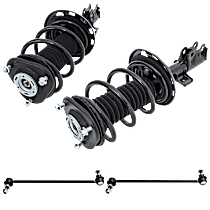 4-Piece Kit Front, Driver and Passenger Side Suspension with Loaded Struts and Sway Bar Links