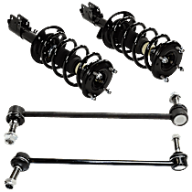 4-Piece Kit Front, Driver and Passenger Side Suspension Kit, FWD, includes (2) Loaded Strut and (2) Sway Bar Link