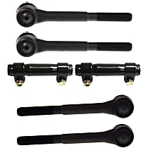 Front, Driver and Passenger Side Suspension Kit, includes Tie Rod Adjusting Sleeve and Tie Rod End