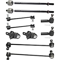 10-Piece Kit Front Suspension Includes Ball Joints, Sway Bar Links, and Tie Rod Ends