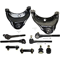 10-Piece Kit Front, Driver and Passenger Side, Upper Control Arm, includes Ball Joints, Tie Rod Adjusting Sleeves, and Tie Rod Ends, Rear Wheel Drive